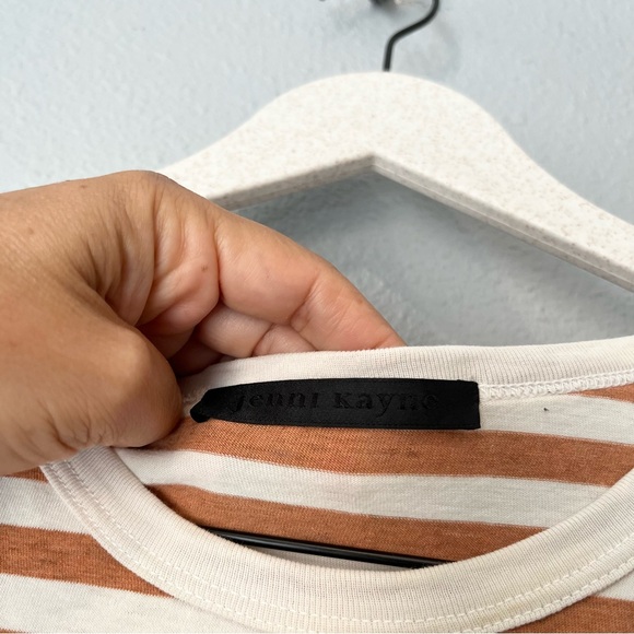 Jenni Kayne Canyon Stripe Cotton Yak Blend Short Sleeve Tee size large - Picture 5 of 7